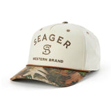 Branded Snapback | Cream + Camo | Seager Co.