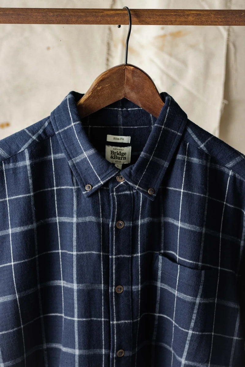 Sutton Slim Shirt | Moonrine Windowpane | Bridge & Burn