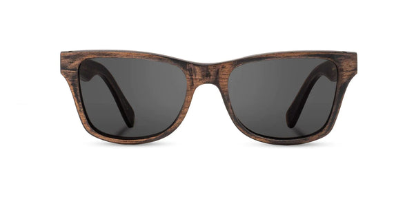 Canby Wood Sunglasses | Distressed Dark Walnut | Grey Polarized | Shwood