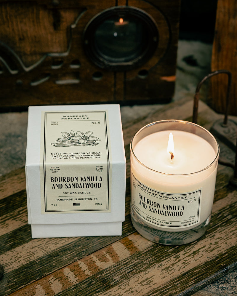 The Noble Series Soy Candle | Bourbon Vanilla & Sandalwood | Manready Mercantile