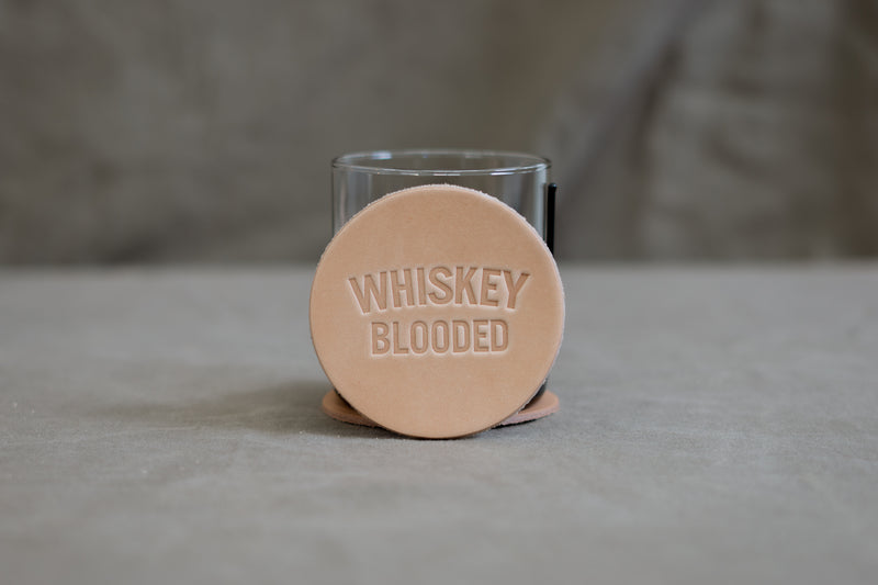 Leather Coaster | Whiskey Blooded | Manready Mercantile