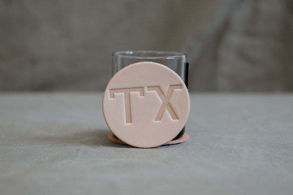 Leather Coaster | TX | Manready Mercantile