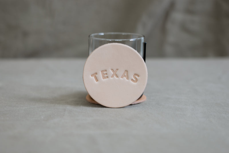 Leather Coaster | Texas | Manready Mercantile