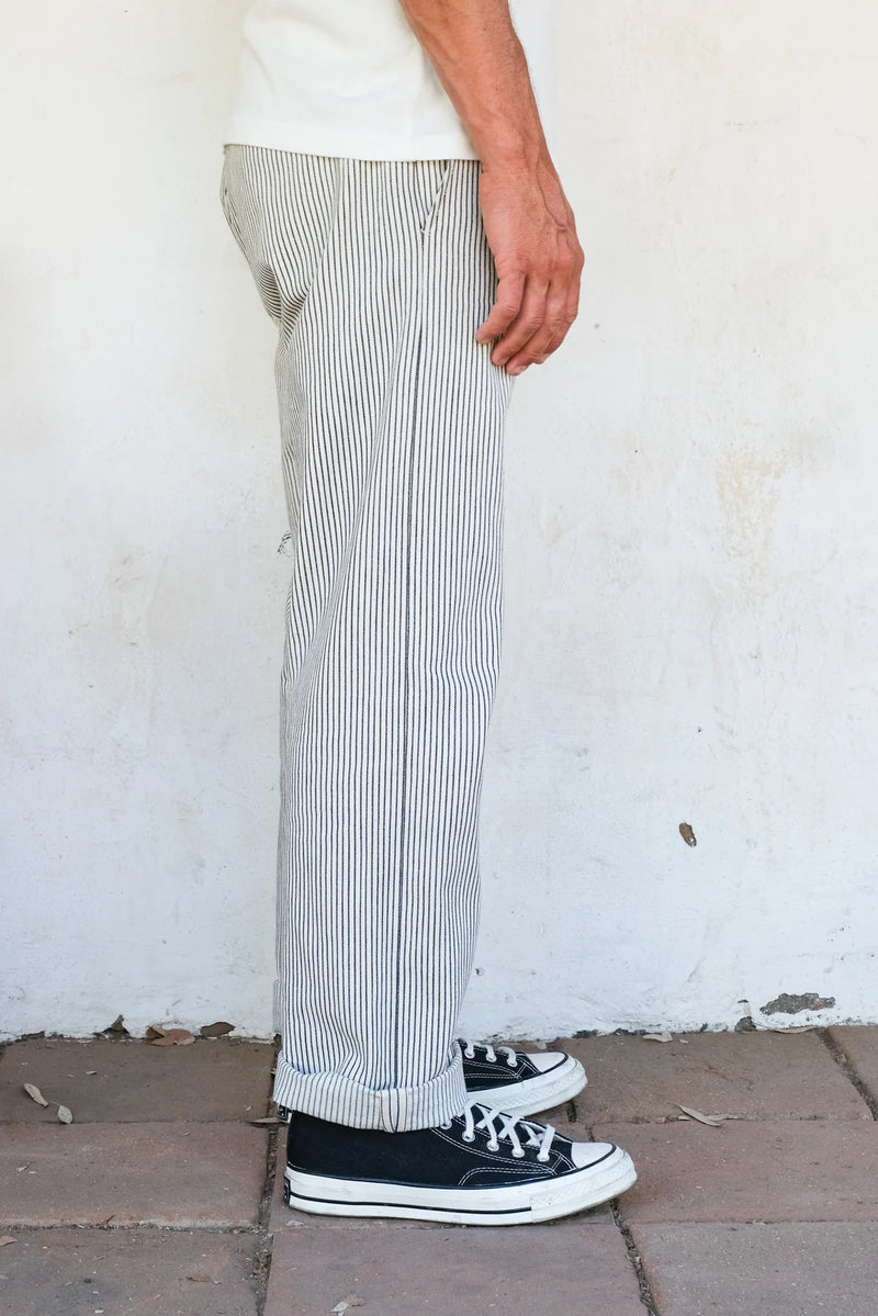 Deck Pant | Navy Stripe | Freenote Cloth