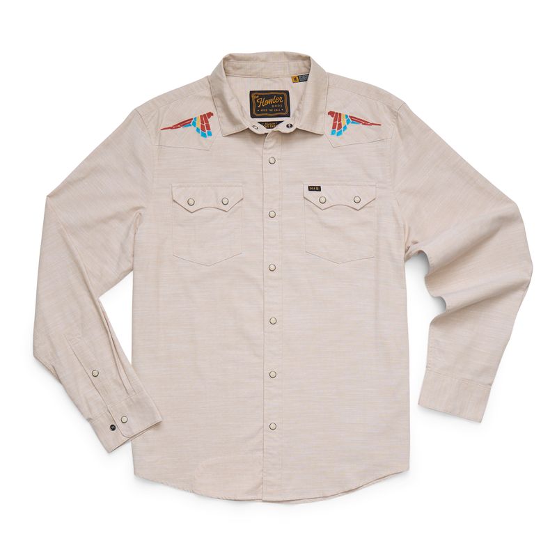 Crosscut Deluxe Snapshirt | Parrot Patrol : Dune Chambray | Howler