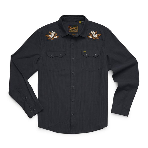 Crosscut Deluxe Snapshirt | Orange Blossoms : Antique Black