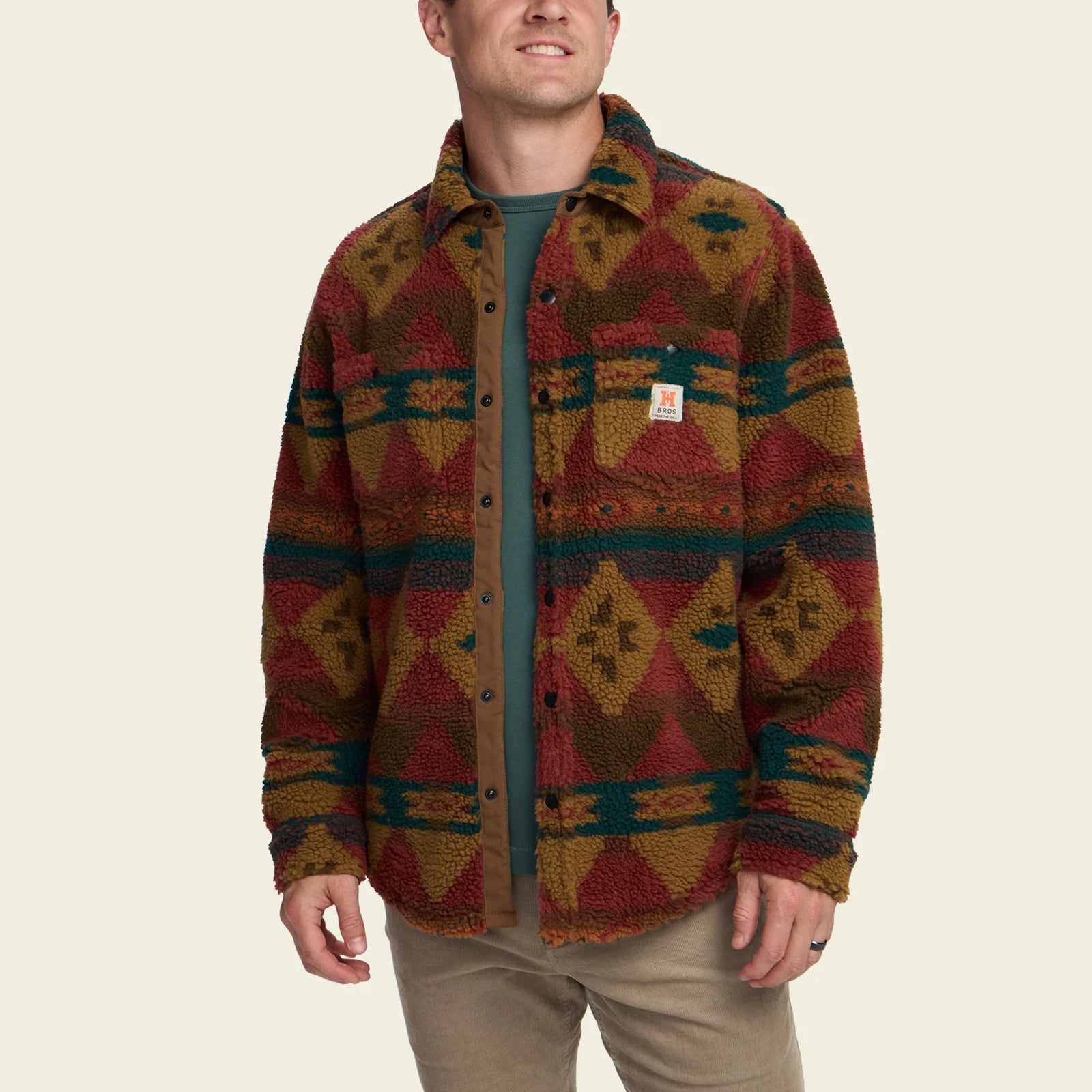 Allegheny Fleece Overshirt | Mitla Motifs: Bricks | Howler Bros