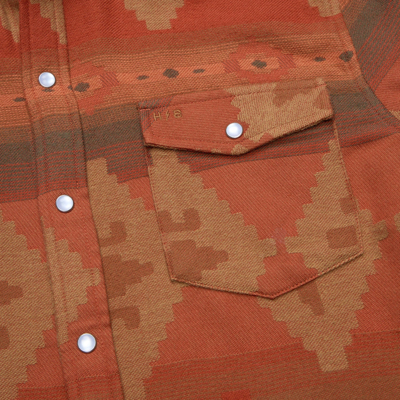 Sheridan Flannel | Mitla Motifs: Terracotta | Howler Bros