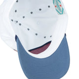 Hand Tied Flies Hat | White & Navy | Sendero Provisions Co.