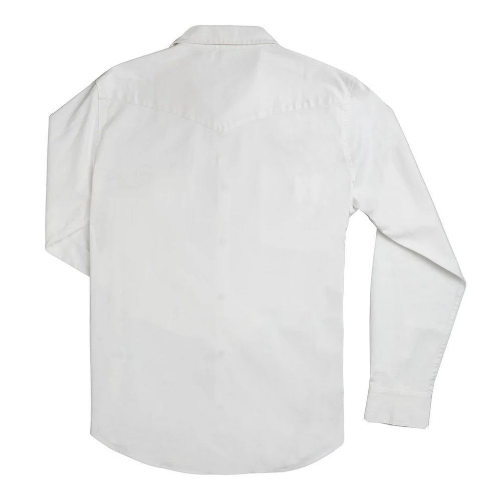 Wyatt Western Pearl Snap Solid Shirt | White | Sendero Provisions