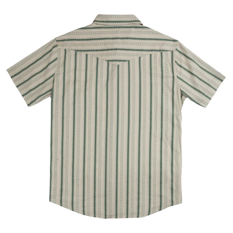 The Wyatt Pearl Snap S/S Shirt | Horseshoe Stripe Aloe | Sendero