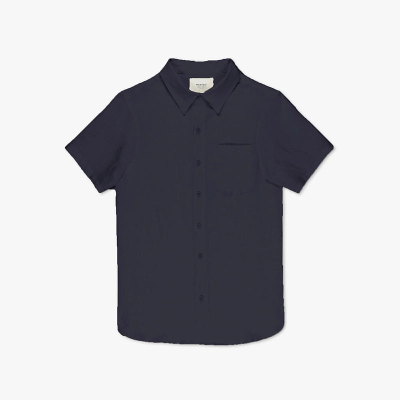 Fillmore S/S Linen Shirt | Navy | Monadic Clothing – Manready Mercantile