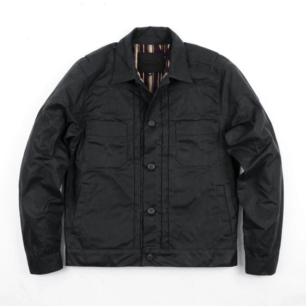 Riders Jacket | Black - Brown Interior | Freenote Cloth