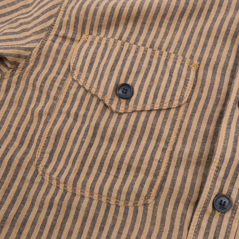 Wells Shirt | Gold Stripe | Freenote Cloth