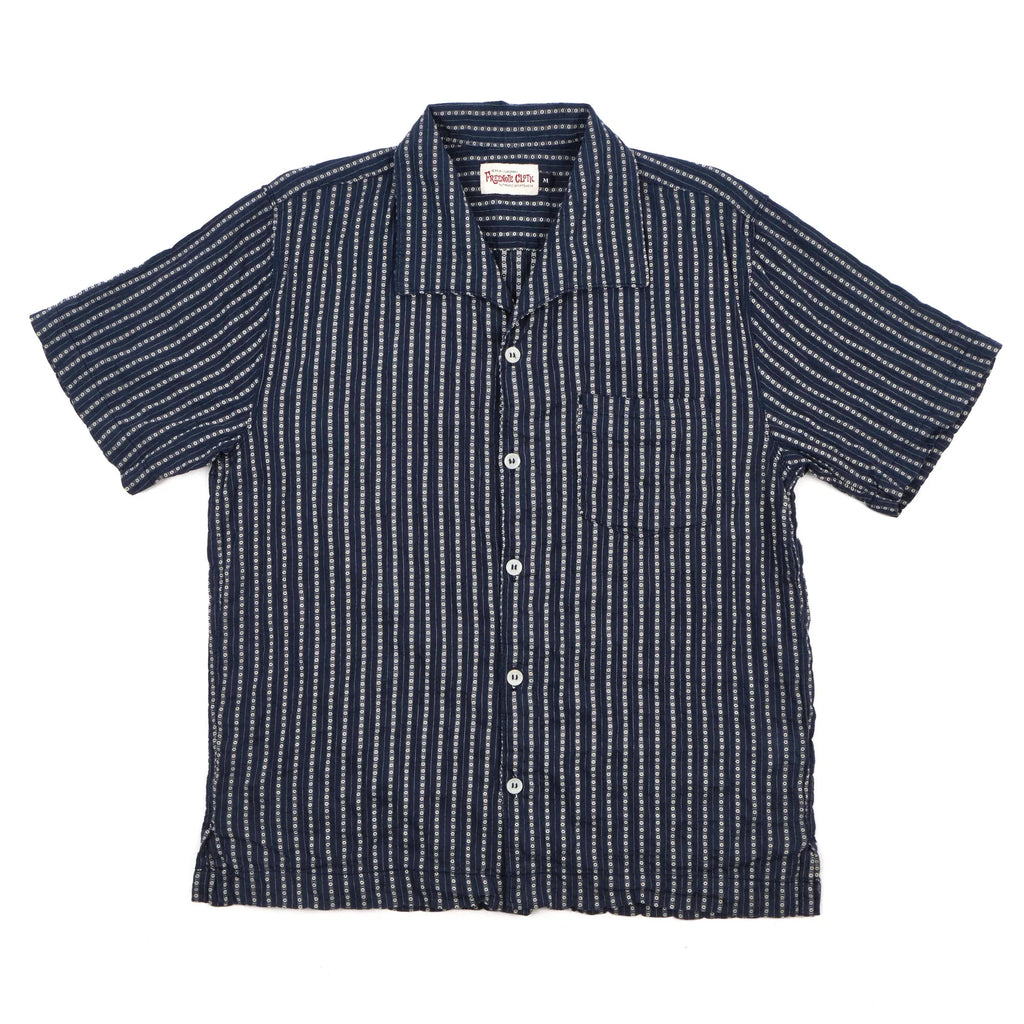 Cayucos S/S Shirt | Jacquard Navy | Freenote Cloth – Manready
