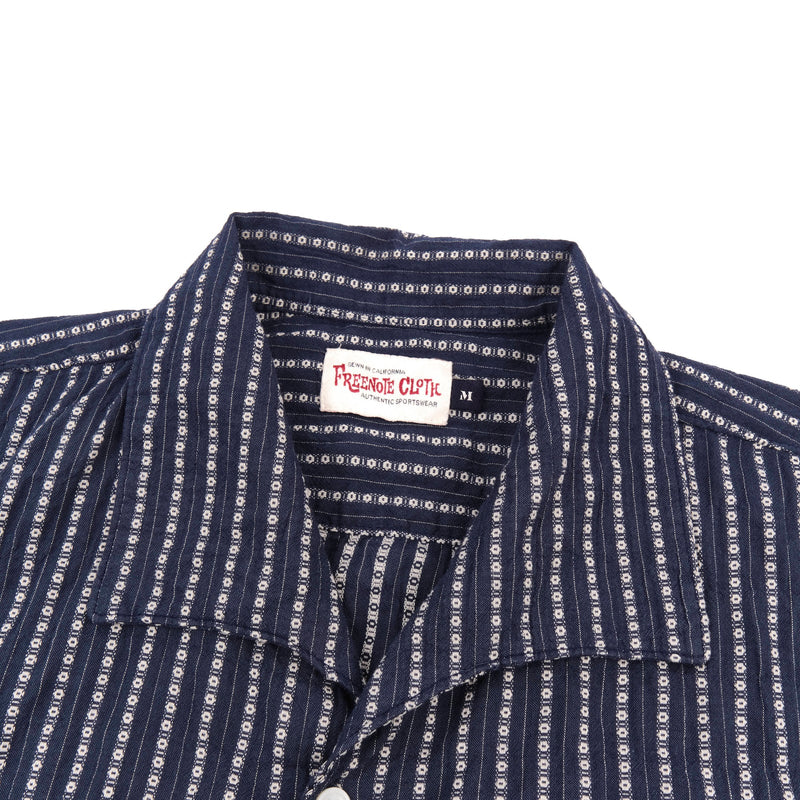 Cayucos S/S Shirt | Jacquard Navy | Freenote Cloth – Manready