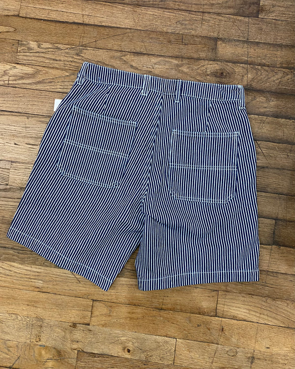 The Camp Short | Indigo Railroad Stripe Denim | Taylor Stitch