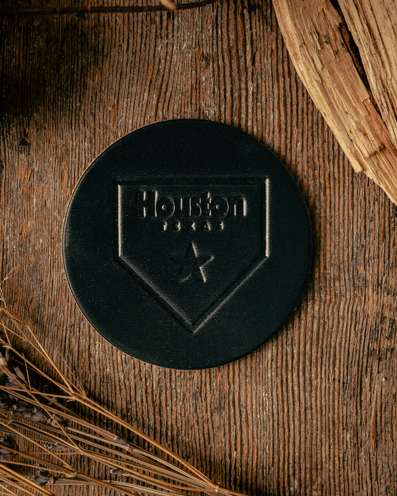 Leather Coaster | Houston Home Plate | Manready Mercantile