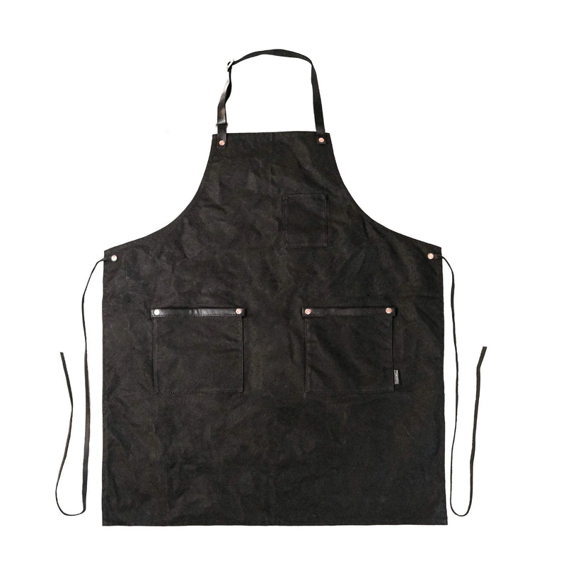 Industry Apron | Black Waxed Canvas | Hardmill