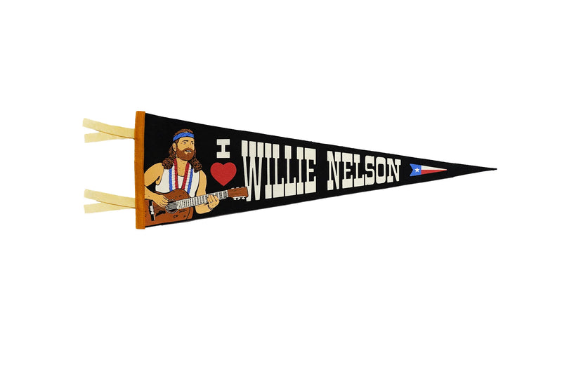 Pennant | I Heart Willie Nelson | Willie Nelson x Oxford Pennant