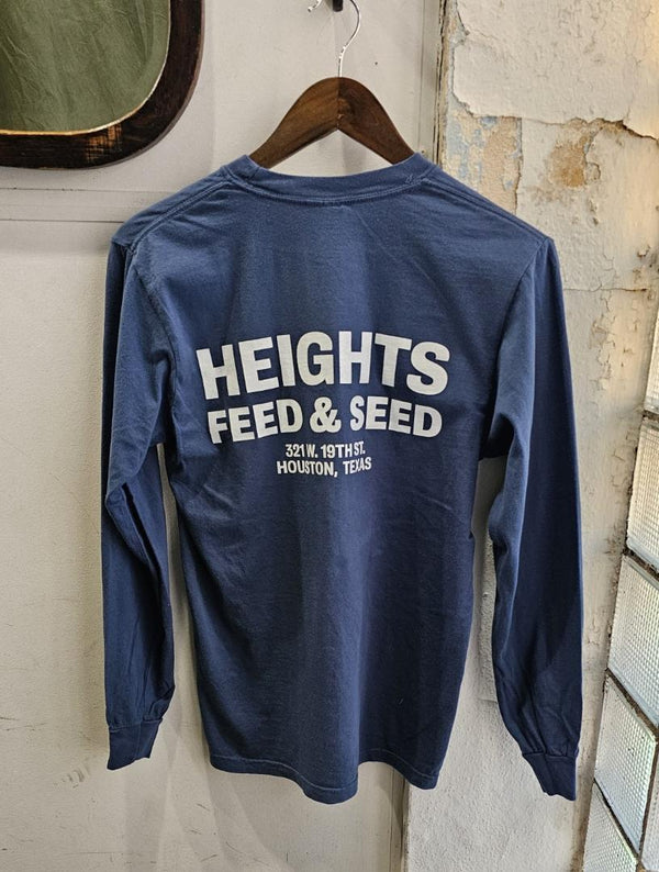 Graphic L/S Tee | Heights Feed & Seed | Midnight | Manready Mercantile