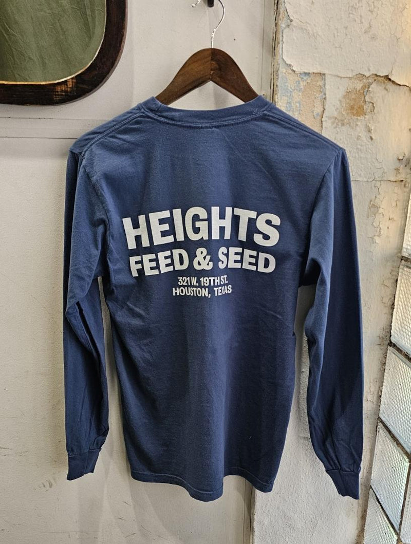 Graphic L/S Tee | Heights Feed & Seed | Midnight | Manready Mercantile