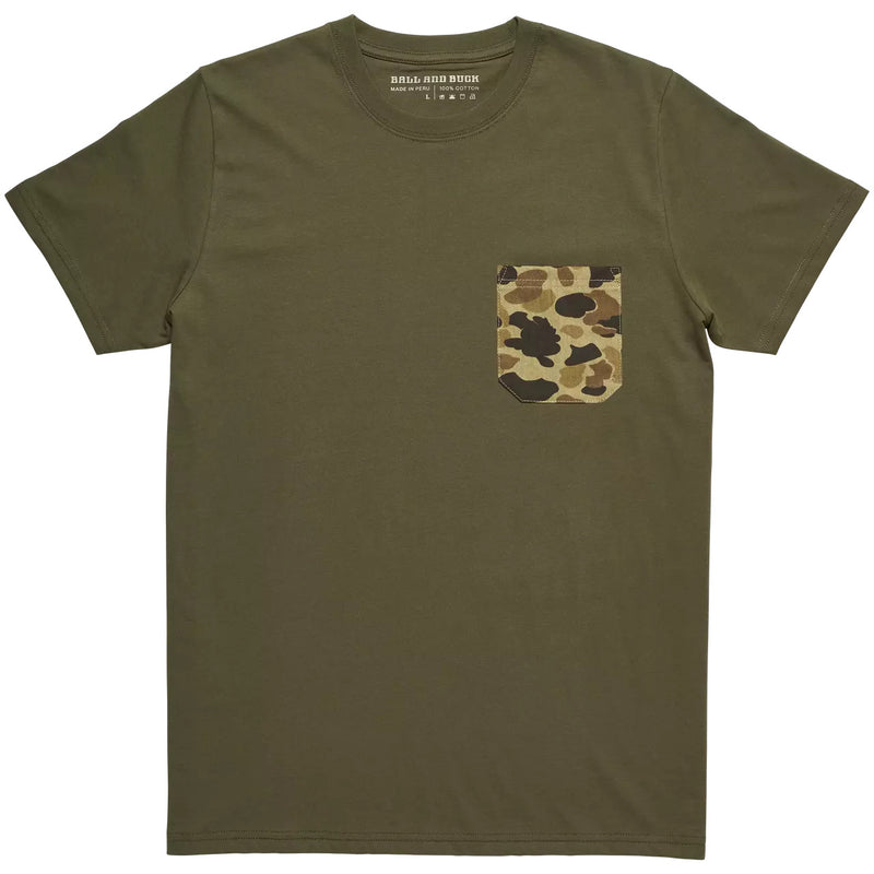 Original Camo Pocket Tee | Olive | Ball and Buck