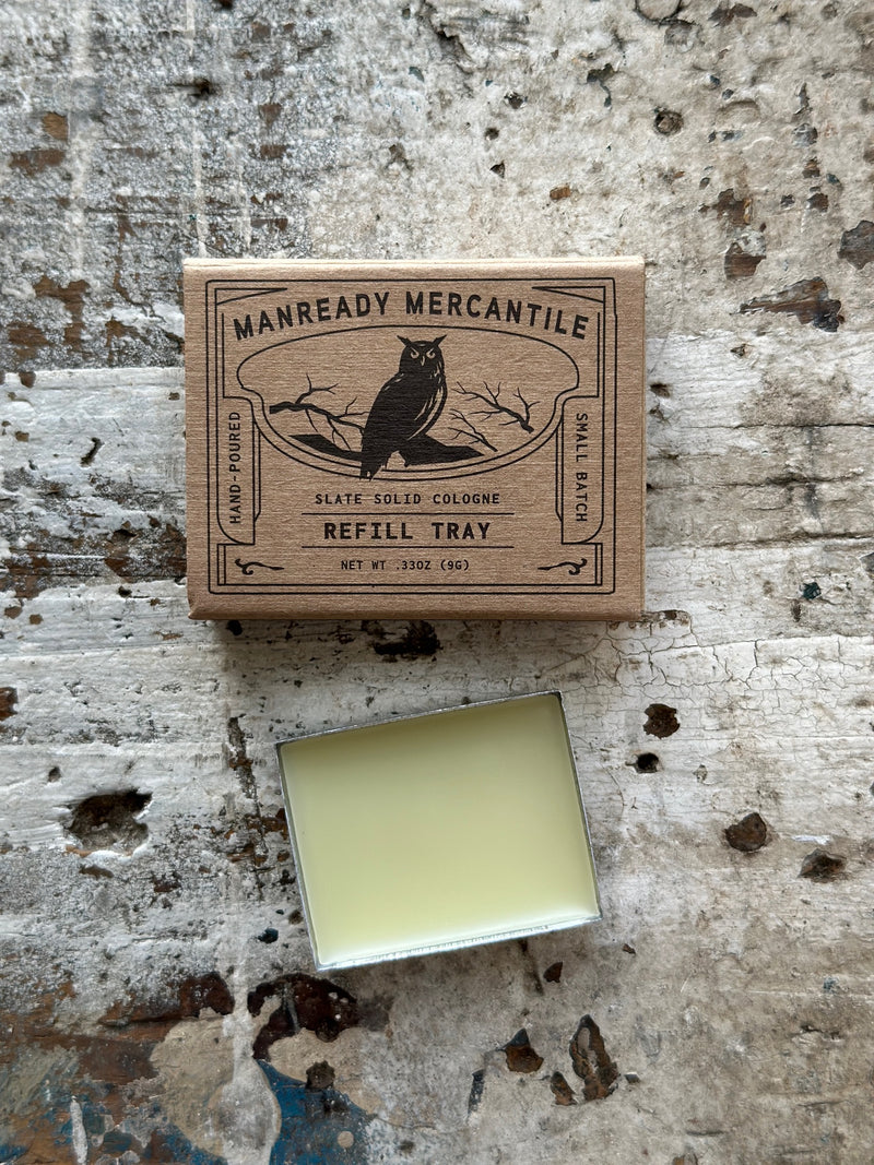 SLATE | Solid Cologne Refill | Manready Mercantile