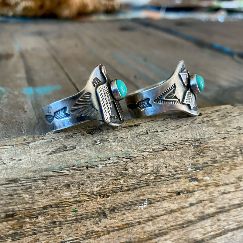 Crossed Arrow Cigar Band Ring | Turquoise | Red Rabbit Trading Co.