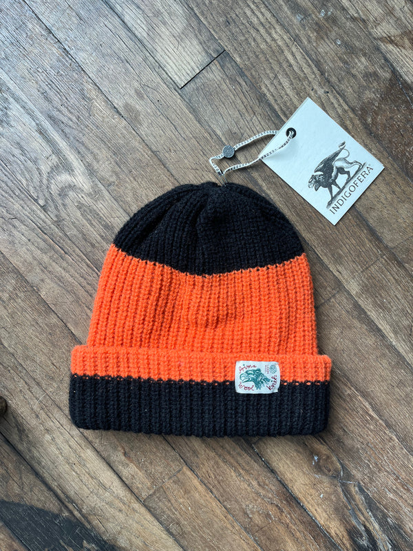 Boone Wool Cap | Orange & Black | Indigofera