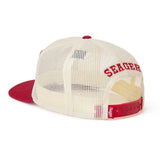 Keep It Country Mesh Trucker Snapback | Cream + Red | Seager Co.