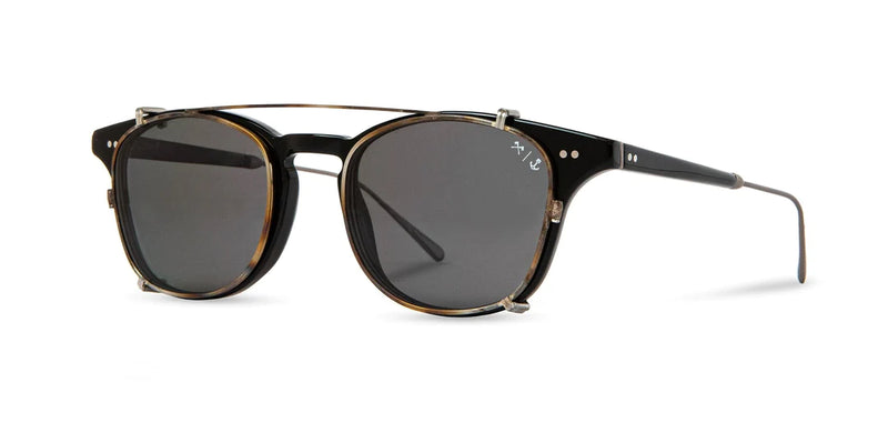 Kennedy City Sunglasses | Black & Brazed Steel | Grey Polarized | Shwood x Iron & Resin
