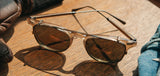Kennedy City Sunglasses | Ivory & Brazed Steel | G15 Polarized | Shwood x Iron & Resin