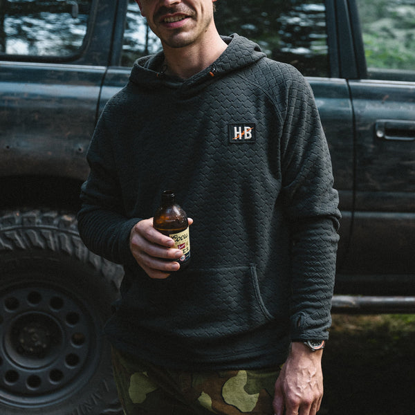 Palo Duro Fleece Hoodie | Mountain Grid Antique Black | Howler Bros