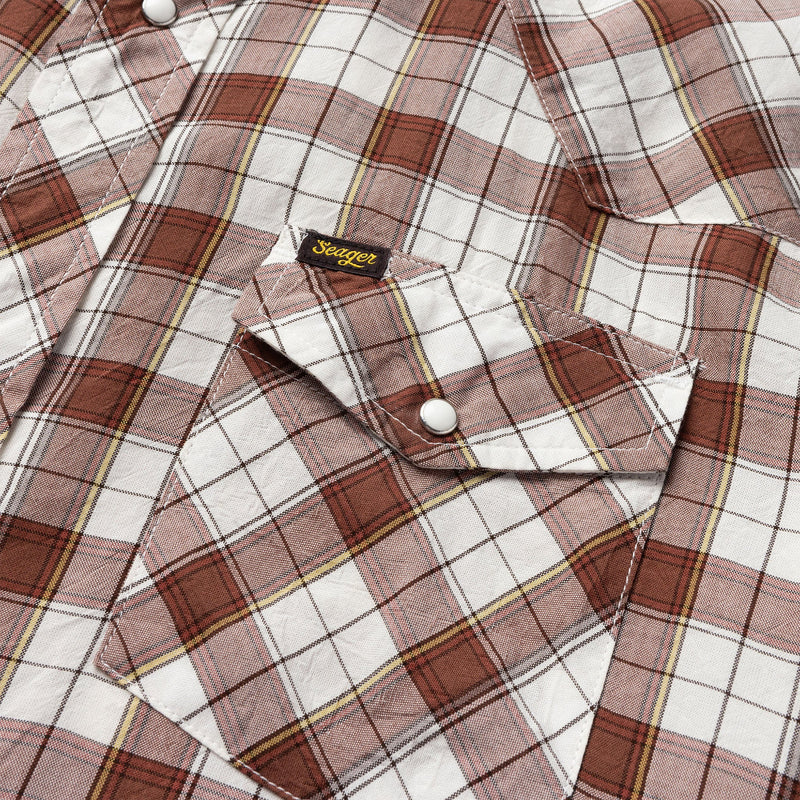 Amarillo S/S Shirt | Brown Plaid | Seager Co.
