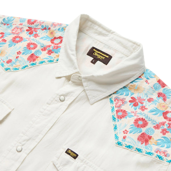 Flora Amarillo S/S Shirt | Vintage White | Seager Co.