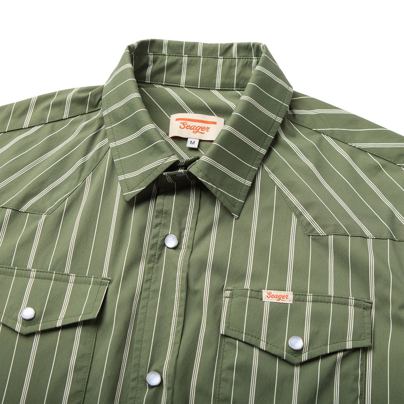 El Ranchero S/S Shirt | Olive White | Seager Co.