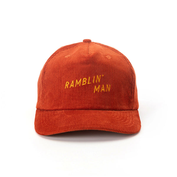 Ramblin' Man Courduroy Snapback | Rust | Seager Co.