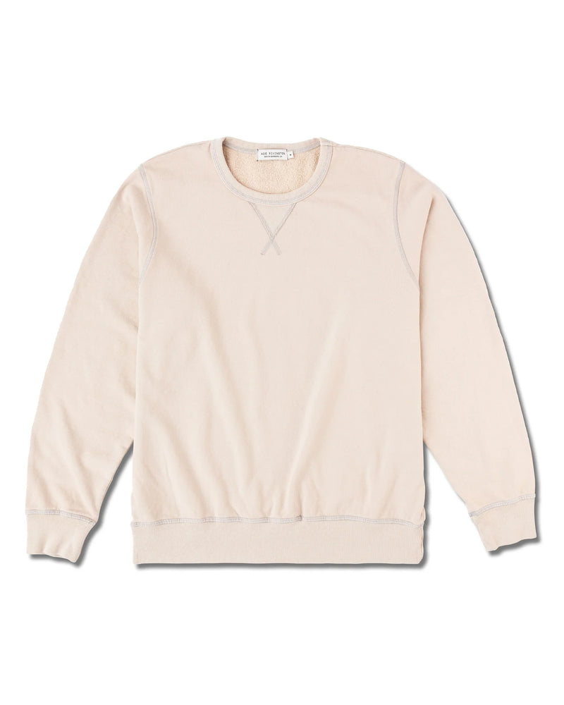 Organic Cotton Crewneck Sweatshirt | Light Khaki | Ace Rivington