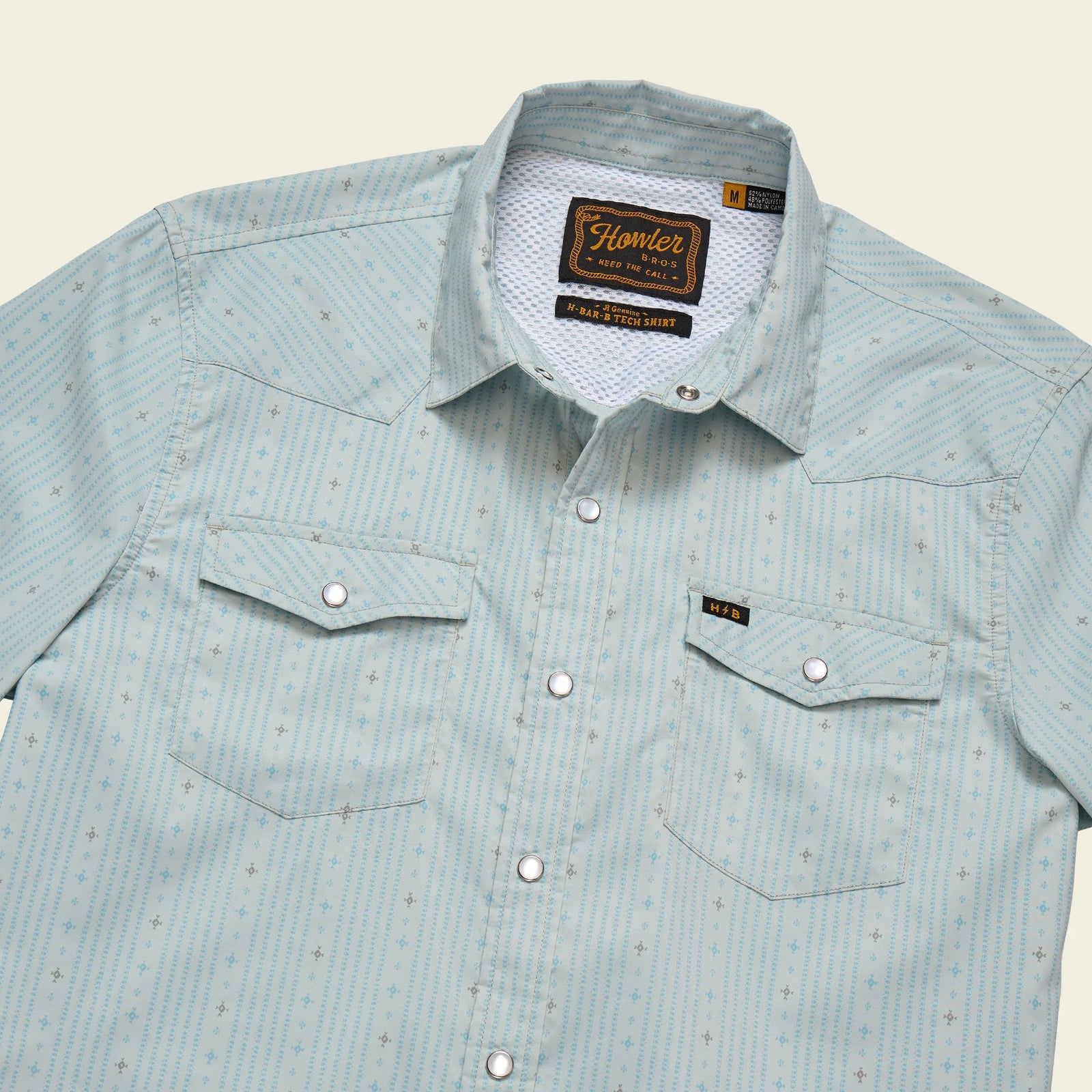 H Bar B Tech Longsleeve | Supernova Stripe : Ash Blue | Howler
