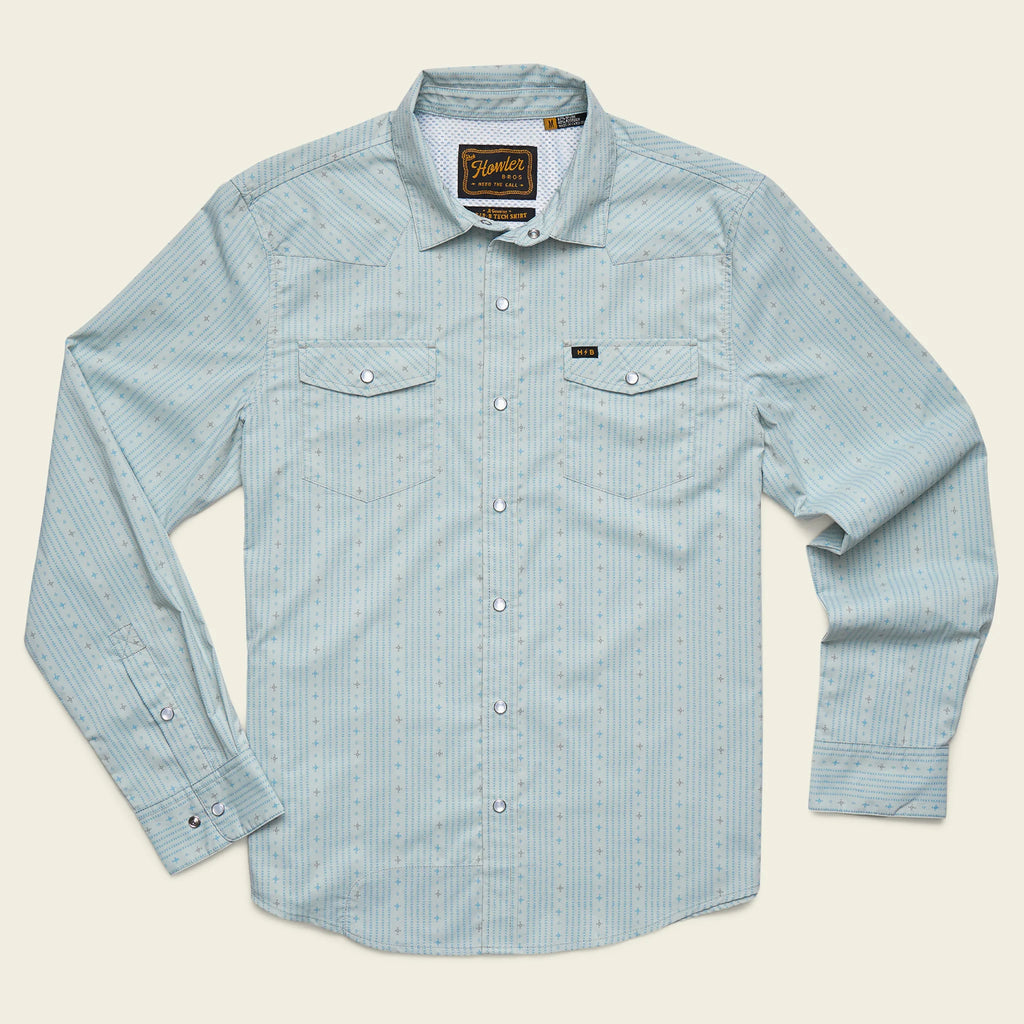 H Bar B Tech Longsleeve | Supernova Stripe : Ash Blue | Howler