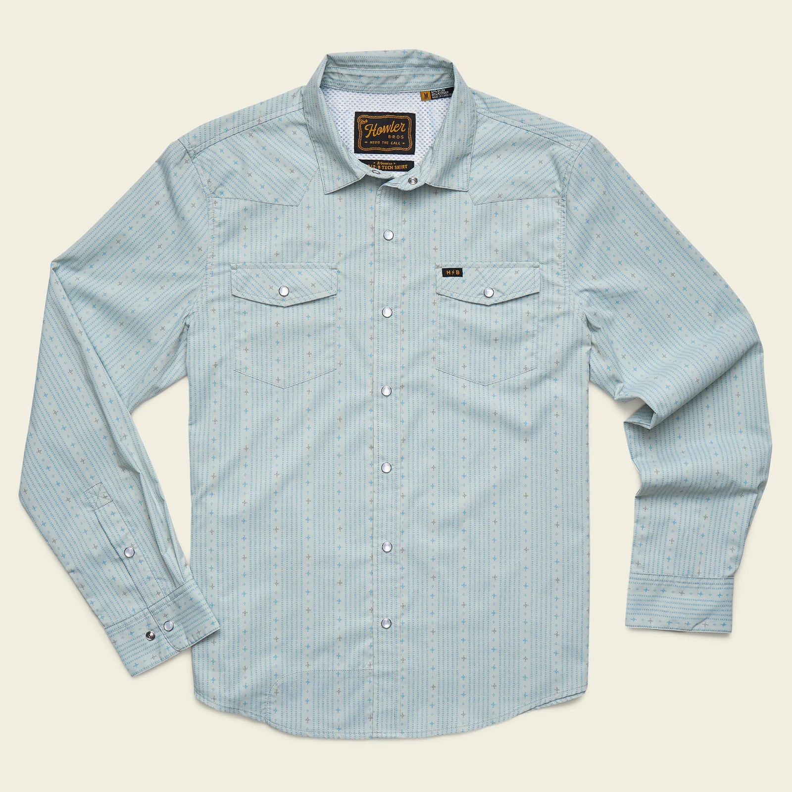 H Bar B Tech Longsleeve | Supernova Stripe : Ash Blue | Howler