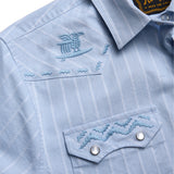 Crosscut Deluxe Shortsleeve Shirt | Surfbird : Sky Oxford Dobby  | Howler Bros