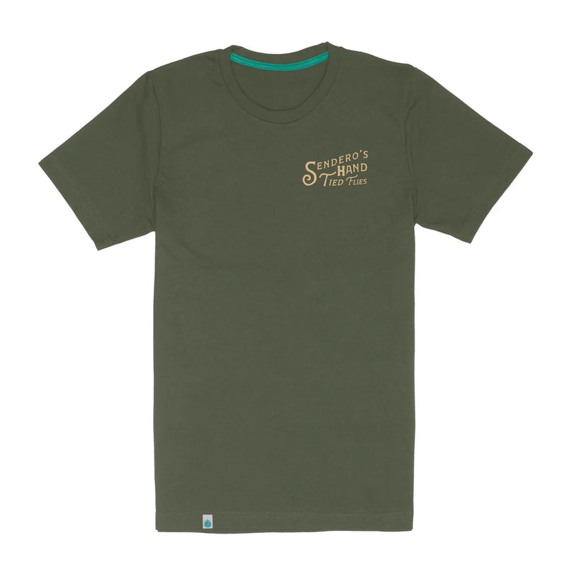 Hand Tied Flies Tee | Army Green | Sendero Provisions Co