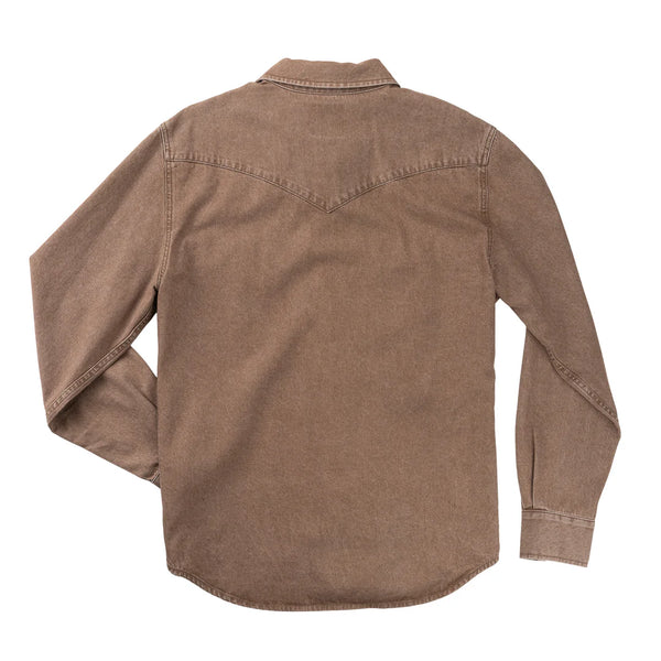 Wyatt Pearl Snap Denim Shirt | Faded Brown | Sendero Provisions Co