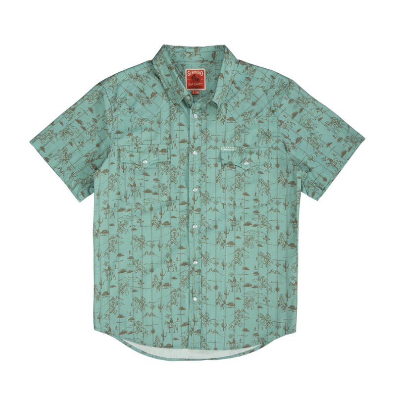 Serape Pearl Snap Short Sleeve | Azulado - Desert Rodeo | Sendero Provisions Co