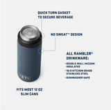 Rambler Colster Slim Can Cooler | Navy | YETI