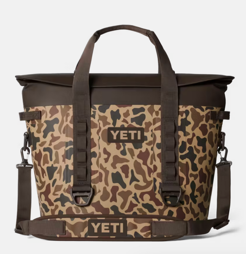 satchel bag leather fit a yeti Hopper M30 Tote Soft Cooler | Wetland Camo