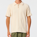 Rails Knit Polo | Ecru | Critical Slide