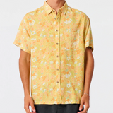 Hazed Floral Linen Shirt | Sunflower | Critical Slide